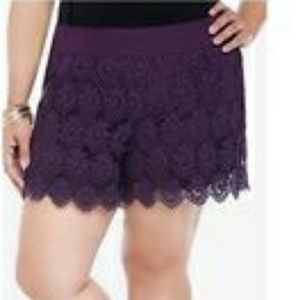 Deep Purple Lace Shorts